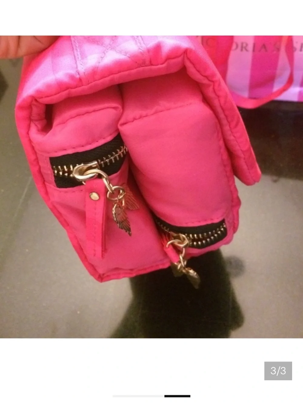 Victoria's Secret Bright Pink Hanging Cosmetic Organizer